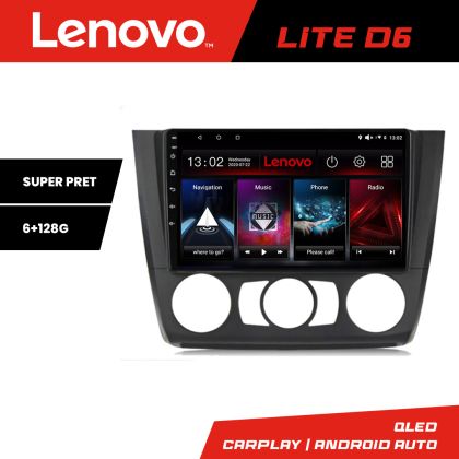 Navigatie BMW Seria 1 E87 2007-2011 clima manuala Lenovo Kit-bmw117-manual 8 core 6+128 GB Android Waze USB Navigatie Internet Youtub CarStore Technology