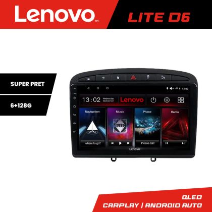 Navigatie Peugeot 308 Quad Core Lenovo Kit-038 8 core 6+128 GB Android Waze USB Navigatie Internet Youtube Radio CarStore Technology