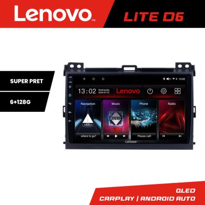 Navigatie Toyota Prado 2007- Lenovo Kit-456 8 core 6+128 GB Android Waze USB Navigatie Internet Youtube Radio CarStore Technology