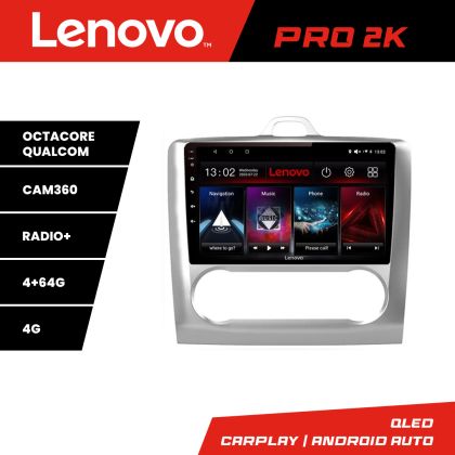 Navigatie Ford Focus 2 Automat Lenovo Kit-140-automatic 8 core QLED 2K 4+64 360 Android Waze USB Navigatie Internet Youtube Radio CarStore Technology