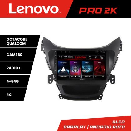 Navigatie Hyundai Elantra 2011-2013 Lenovo Kit-092 8 core QLED 2K 4+64 360 Android Waze USB Navigatie Internet Youtube Radio CarStore Technology