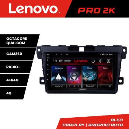 Navigatie Mazda CX-7 2009 Lenovo Kit-097 8 core QLED 2K 4+64 360 Android Waze USB Navigatie Internet Youtube Radio CarStore Technology