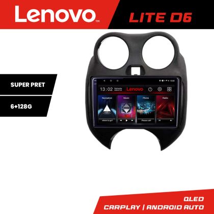 Navigatie Nissan Micra 2010-2014 Android radio gps internet 8 core 6+128 Lenovo CarStore Technology