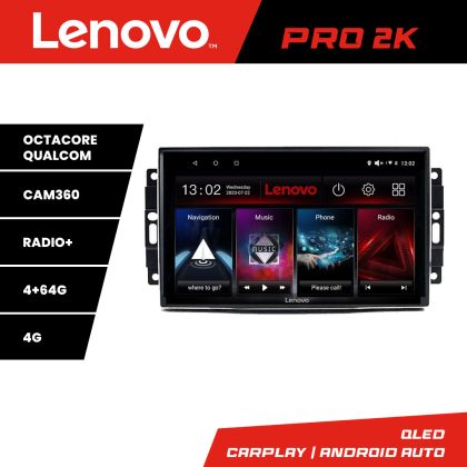 Navigatie Chrysler Jeep Lenovo Kit-202 8 core QLED 2K 4+64 360 Android Waze USB Navigatie Internet Youtube Radio v1 CarStore Technology