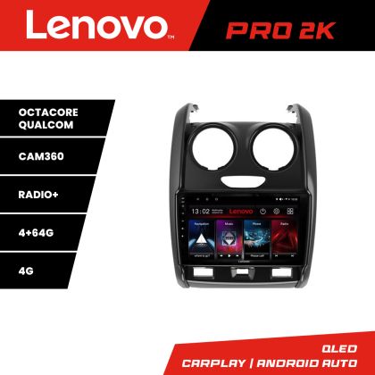 Navigatie Dacia Duster 2012-2019 Lenovo Kit-157 8 core QLED 2K 4+64 360 Android Waze USB Navigatie Internet Youtube Radio CarStore Technology