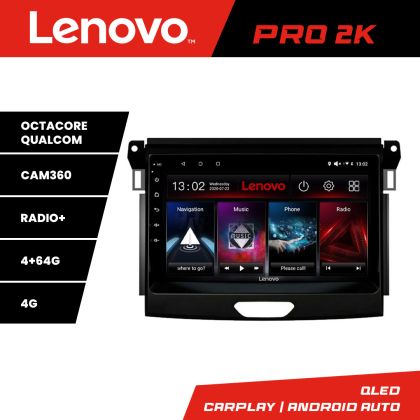 Navigatie Ford Ranger Lenovo Kit-574 8 core QLED 2K 4+64 360 Android Waze USB Navigatie Internet Youtube Radio CarStore Technology