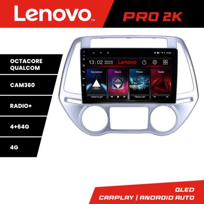 Navigatie Hyundai I20 2011-2014 manual si automat Android radio gps internet 8 core QLED 2K 4+64 360 Lenovo CarStore Technology