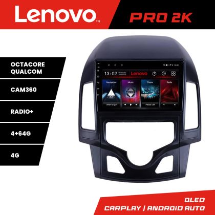 Navigatie Hyundai I30 2009-2012 clima automata Lenovo Kit-I30AUTOMATIC 8 core QLED 2K 4+64 360 Android Waze USB Navigatie Internet Youtube Rad CarStore Technology