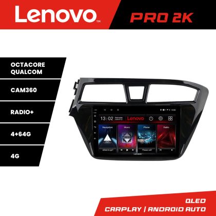 Navigatie Hyundai i20 2015-2018 Lenovo Kit-517 8 core QLED 2K 4+64 360 Android Waze USB Navigatie Internet Youtube Radio CarStore Technology