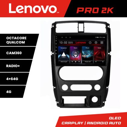 Navigatie Jimny 2007-2016 Lenovo Kit-JIMNY07 8 core QLED 2K 4+64 360 Android Waze USB Navigatie Internet Youtube Radio CarStore Technology