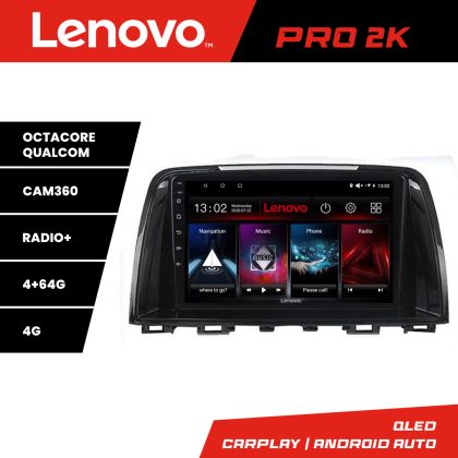 Navigatie Mazda 6 2013-2017 Lenovo Kit-223 8 core QLED 2K 4+64 360 Android Waze USB Navigatie Internet Youtube Radio CarStore Technology