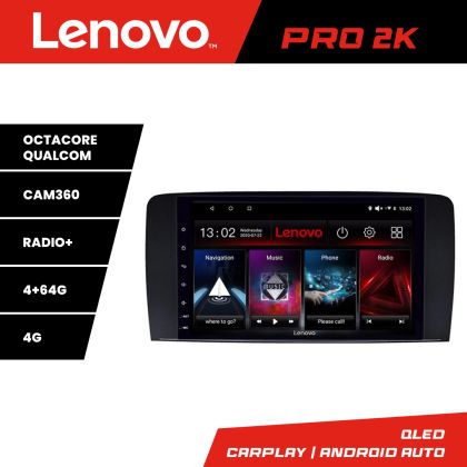 Navigatie Mercedes Clasa R Lenovo Kit-215 8 core QLED 2K 4+64 360 Android Waze USB Navigatie Internet Youtube Radio CarStore Technology