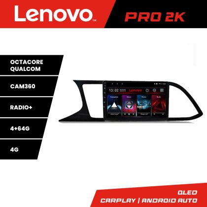 Navigatie Seat Leon MIB Lenovo Kit-306 8 core QLED 2K 4+64 360 Android Waze USB Navigatie Internet Youtube Radio CarStore Technology
