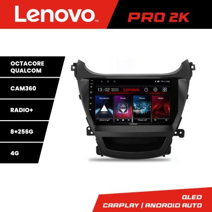 Navigatie Hyundai Elantra 2013-2015 Lenovo Kit-359 8 core QLED 2K 8+256 360 Android Waze USB Navigatie Internet Youtube Radio CarStore Technology