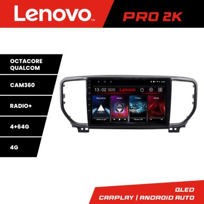 Navigatie Kia Sportage facelift 2019 - Lenovo Kit-sportage-19 8 core QLED 2K 4+64 360 Android Waze USB Navigatie Internet Youtube Radio CarStore Technology