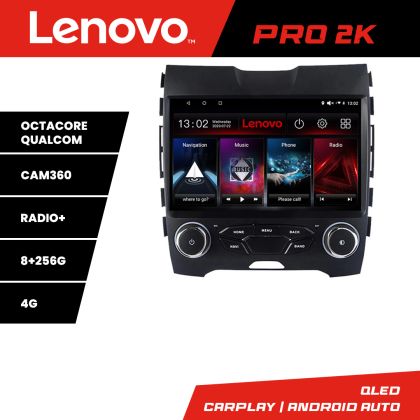 Navigatie Ford Edge 2015-2021 midline Lenovo Kit-edge-mid 8 core QLED 2K 8+256 360 Android Waze USB Navigatie Internet Youtube Radio CarStore Technology