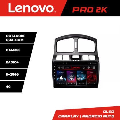 Navigatie Hyundai Santa Fe 2000-2006 Android radio gps internet 8 core QLED 2K 8+256 360 Lenovo CarStore Technology