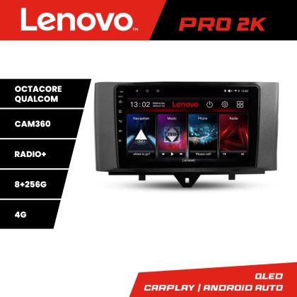Navigatie Smart For Two 2010-2015 Lenovo Kit-Smart10 8 core QLED 2K 8+256 360 Android Waze USB Navigatie Internet Youtube Radio CarStore Technology