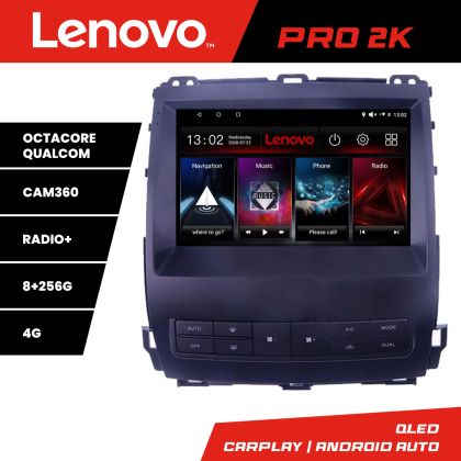 Navigatie Toyota Prado J120 2002-2009 Lenovo Kit- j120 8 core QLED 2K 8+256 360 Android Waze USB Navigatie Internet Youtube Radio CarStore Technology