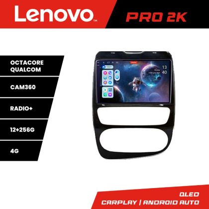 Navigatie Renault Clio 4 V2 Lenovo Kit-468 8 core QLED 2K 12+256 360 Android Waze USB Navigatie Internet Youtube Radio CarStore Technology