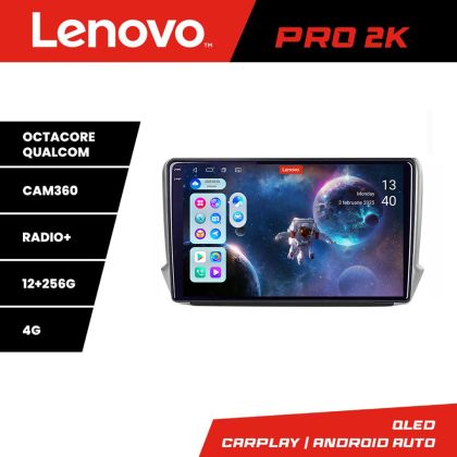 Navigatie Peugeot 208/2008 Lenovo Kit-PSA 8 core QLED 2K 12+256 360 Android Waze USB Navigatie Internet Youtube Radio CarStore Technology