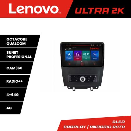 Navigatie Ford Mustang intre anii 2009-2014 Android radio gps internet 8 core QLED Qualcomm 4+64 360 Lenovo CarStore Technology