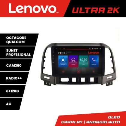 Navigatie HHyundai Santa Fe 2006-2012 M-008 Octa Core Android Radio Bluetooth GPS WIFI/4G DSP 2K 8+128GB 360 Tos CarStore Technology