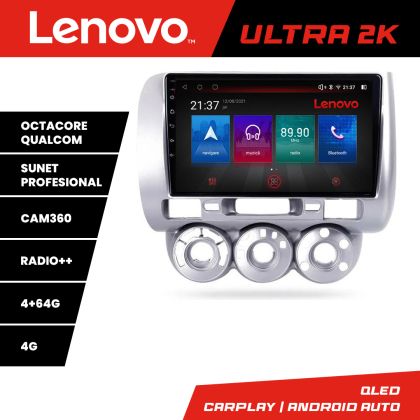Navigatie Honda Fit Jazz 2004-2008 Android radio gps internet 8 core QLED Qualcomm 4+64 360 Lenovo CarStore Technology