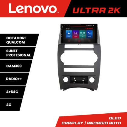 Navigatie Jeep Commander Android radio gps internet 8 core QLED Qualcomm 4+64 360 Lenovo CarStore Technology