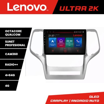Navigatie Jeep Gran Cherokee 2011-2013 Lenovo Kit-GRCHE 8 core QLED Qualcomm 4+64 360 Android Waze USB Navigatie Internet Youtube Radio CarStore Technology