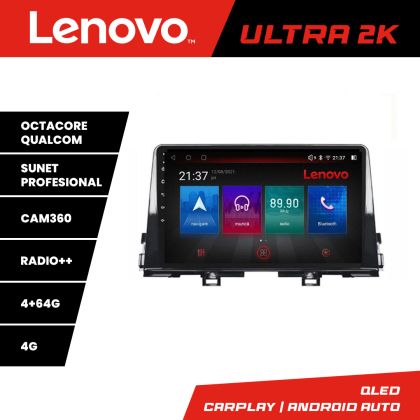 Navigatie Kia Picanto 2016- Lenovo Kit-2217 8 core QLED Qualcomm 4+64 360 Android Waze USB Navigatie Internet Youtube Radio CarStore Technology