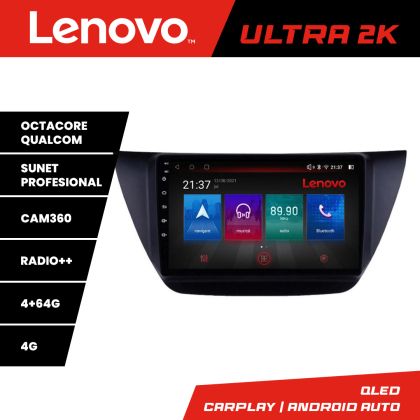 Navigatie Mitubishi Lancer 2001-2007 Lenovo Kit-LANCER07 8 core QLED Qualcomm 4+64 360 Android Waze USB Navigatie Internet Youtube Radio CarStore Technology