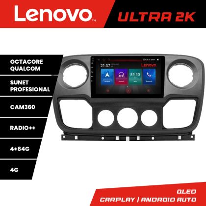 Navigatie Opel Movano, Renault Master 2010-2021 Android radio gps internet 8 core QLED Qualcomm 4+64 360GB 4-Core Lenovo v2 CarStore Technology