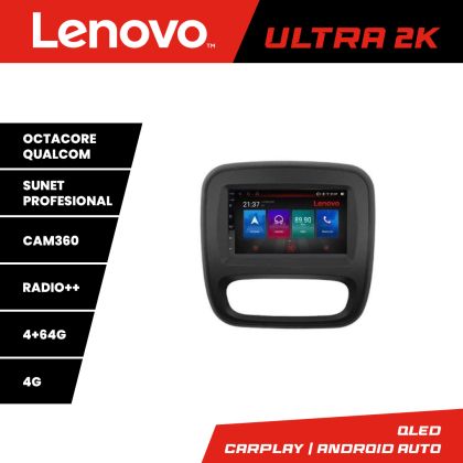 Navigatie Renault Trafic 2014-2017 Lenovo Kit-rt09 8 core QLED Qualcomm 4+64 360 Android Waze USB Navigatie Internet Youtube Radio v1 CarStore Technology