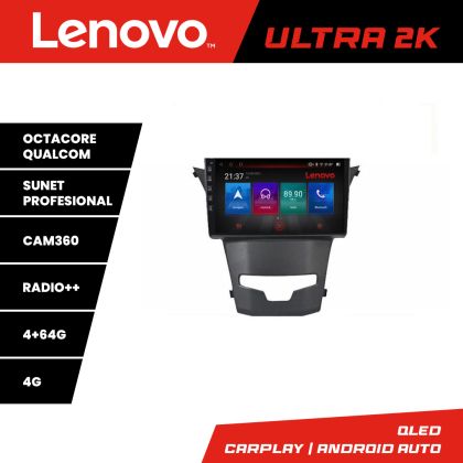 Navigatie Ssangyong Korando 2014-2019 Lenovo Kit-1159 8 core QLED Qualcomm 4+64 360 Android Waze USB Navigatie Internet Youtube Radio CarStore Technology