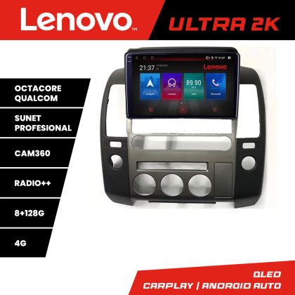 Navigatie dedicata Lenovo Nissan Patfinder NavaraOctacore, 8 Gb RAM, 128 Gb Hdd, 4G, Qled 2K, DSP, Carplay AA, 360,Bluetooth CarStore Technology