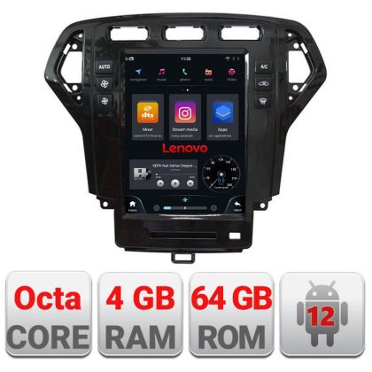 Navigatie Ford Mondeo 2007-2010 tip tesla radio gps internet Qualcomm 8X 8+128 360 4G carplay android auto  kit-tesla-mondeo-07+ CarStore Technology