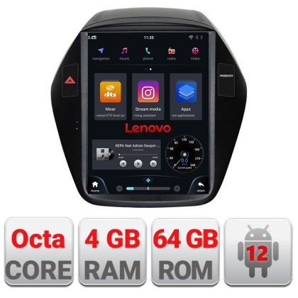Navigatie Hyundai IX35 2010-2015 tip tesla radio gps internet Qualcomm 8X 8+128 360 4G carplay android auto  kit-tesla-361+ CarStore Technology
