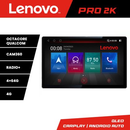 Navigatie Toyota Auris 2013-2017 Lenovo PRO 4+64 2K 13 inch qled android 4G DSP gps internet  Kit-auris15+kit-toyota-universal CarStore Technology