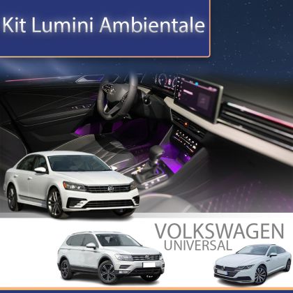 Lumini ambientale VW Skoda Seat PWB intre 2005-2014 dedicate kit complet control din sistemul original sau telefon CarStore Technology