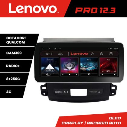 Navigatie Mitsubishi Outlander 2010 K-056 Lenovo PRO 8+256 12.3 inch qled android 4G DSP gps internet Q v1 CarStore Technology