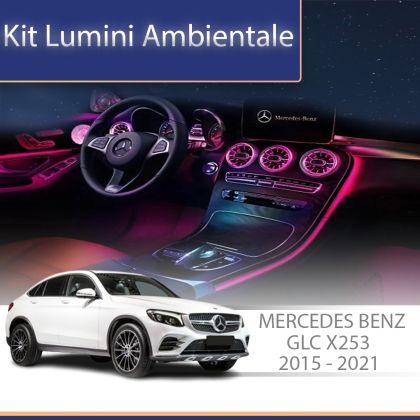 Lumini ambientale Mercedes GLC X253 dedicate tweetere rotative 4D control din sistemul original si telefon CarStore Technology