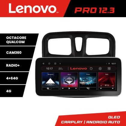 Navigatie Dacia Sandero 2012-2020 var B Lenovo PRO 4+64 12.3 inch qled android 4G DSP gps internet a CarStore Technology