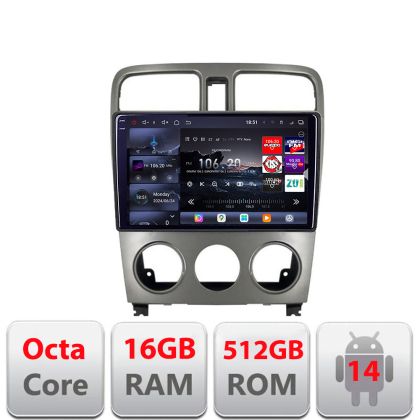 Navigatie Subaru Forester 2004-2008 Edotec Kit-FORESTER 8 core QLED 2K 16+512 360 Android Waze USB Navigatie Internet Youtube Radio CarStore Technology