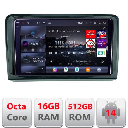 Navigatie VW PQB Edotec Kit-VW 8 core QLED 2K 16+512 360 Android Waze USB Navigatie Internet Youtube Radio v1 CarStore Technology