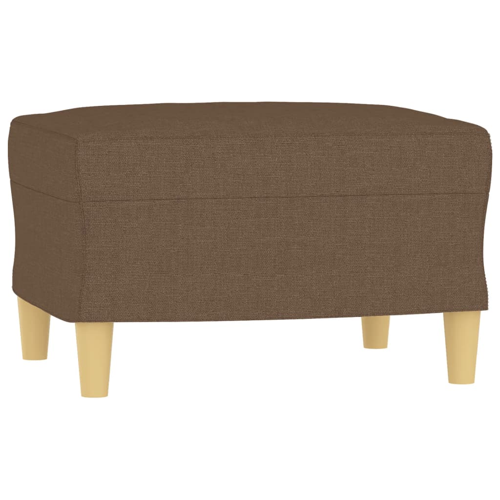 Canapea cu 3 locuri cu taburet, maro, 180 cm, material textil GartenMobel Dekor