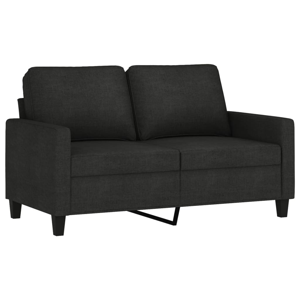 Set de canapele cu perne, 3 piese, negru, textil GartenMobel Dekor
