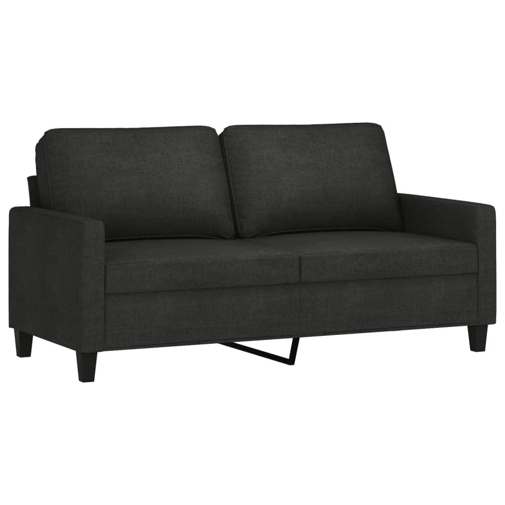 Set de canapele cu perne, 3 piese, negru, textil GartenMobel Dekor
