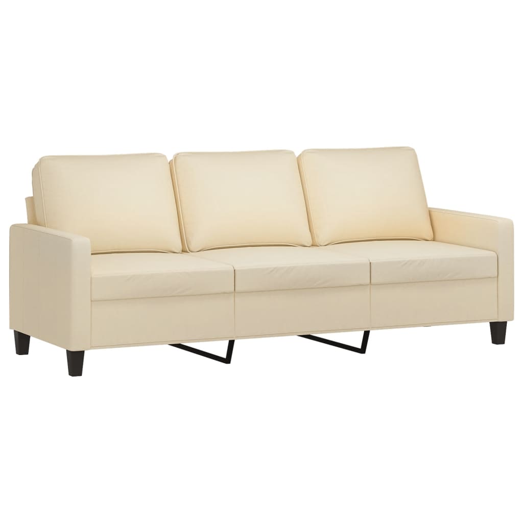 Set de canapele cu perne, 4 piese, crem, textil GartenMobel Dekor