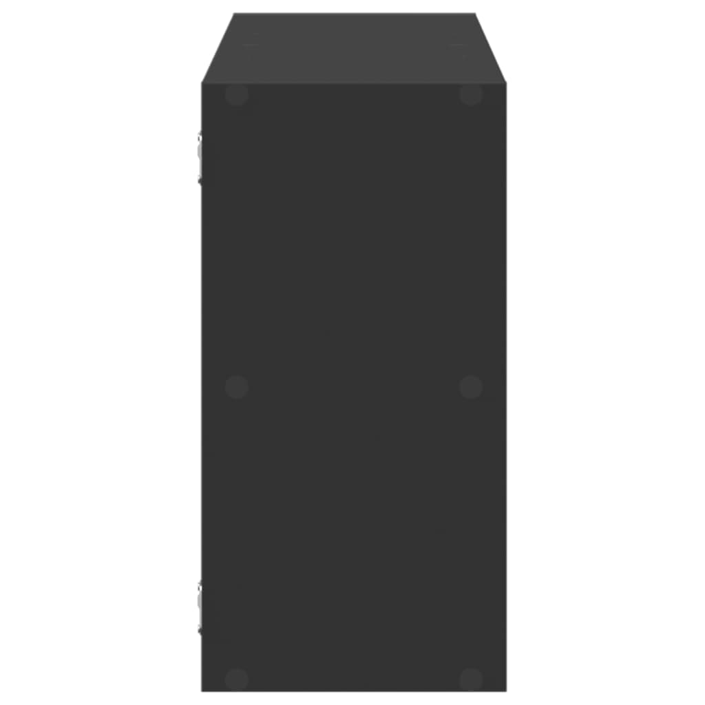 Raft de perete, negru, 100x25x50 cm, lemn prelucrat GartenMobel Dekor